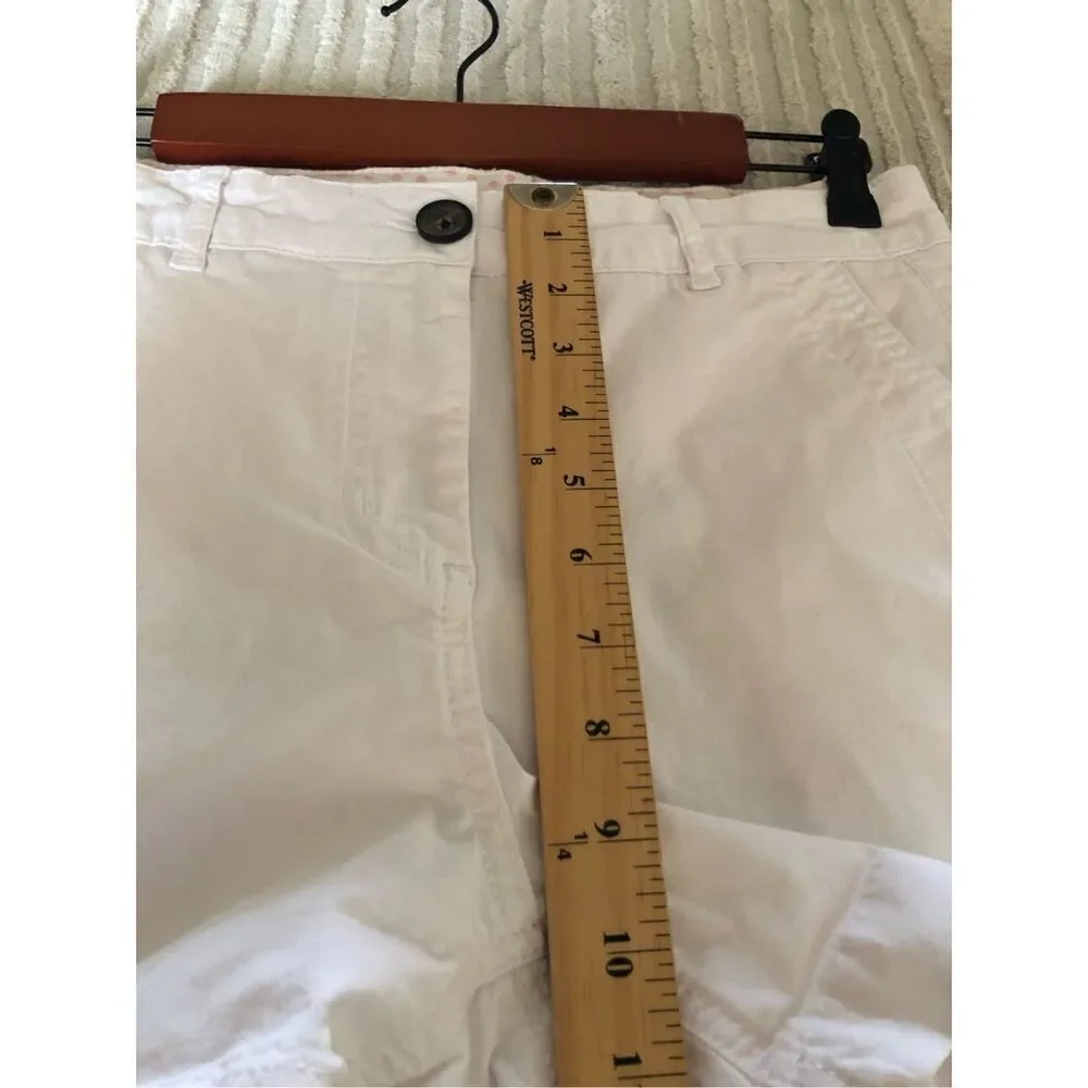Boden Helena White Cotton Blend Womens Shorts US Size 4
